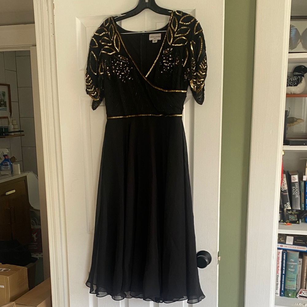 Virgos Lounge Black Embellished Midi